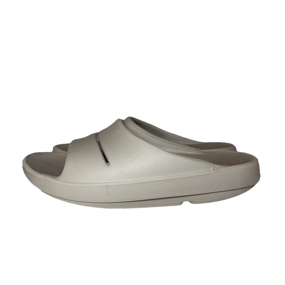 OOFOS Ooahh Recovery Slides W 9 M 7 EU 40 Sandals Beige Tan Slip On Comfort